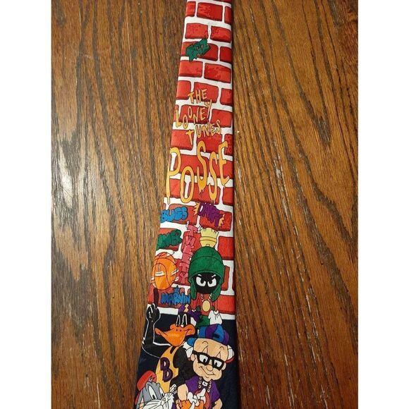 2 Vintage Looney Toons Neck Ties 1993 The Looney Tunes Posse and Bugs Bunny - Picture 2 of 7